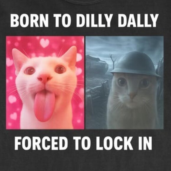 Born To Dilly Dally Forced To Lock In T-Shirt - Picture 2 of 3